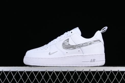 Nike Air Force 1 07 Low Cut Out White Grey FB8971-300