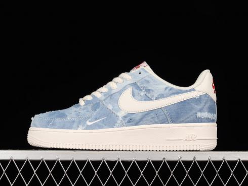 Nike Air Force 1 07 Low Denim Blue White Red DY1830-100