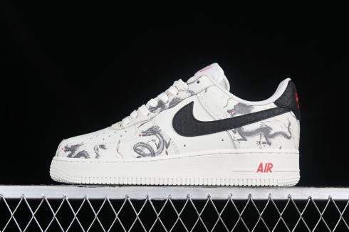 Nike Air Force 1 07 Low Dragon Off White Black Red FC2024-888