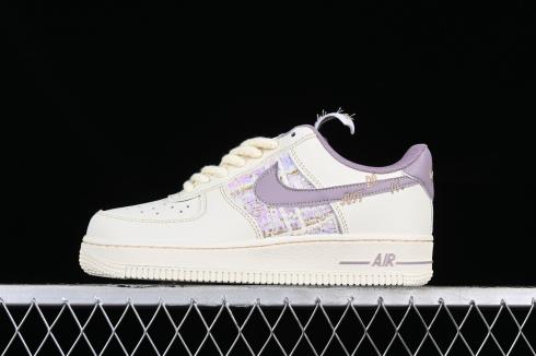 Nike Air Force 1 07 Low Just Do It Purple Off White FJ7740-019