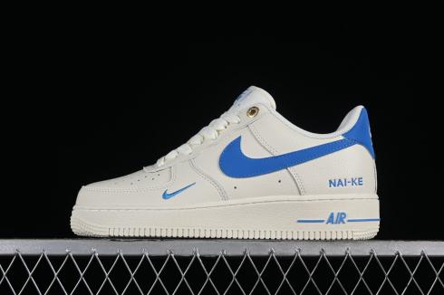 Nike Air Force 1 07 Low Off White Bleu Or NK0621-111