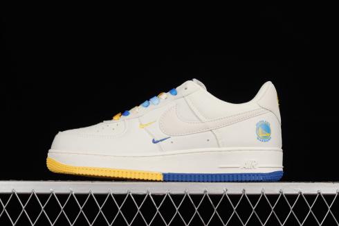 Nike Air Force 1 07 Low Rice Branco Azul Ouro NA2022-004