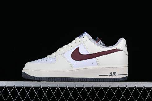 Nike Air Force 1 07 Low Rice White Dark Red Grey HH2322-022