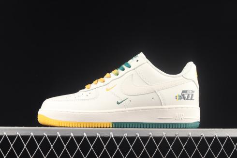 Nike Air Force 1 07 Low White Green Noise Yellow Shoes ZJ6695-303