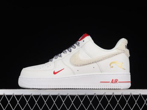 Nike Air Force 1 07 Low White Grey Red Gold BS9055-815