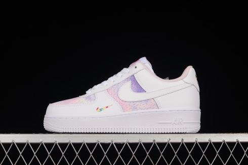 Nike Air Force 1 07 Low Wit Paars Roze Multi-Color CH3512-001
