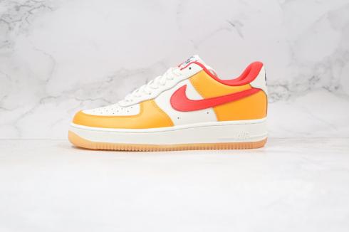 Nike Air Force 1 07 Low White Yellow Hi-Red Red Běžecké boty DC1403-001