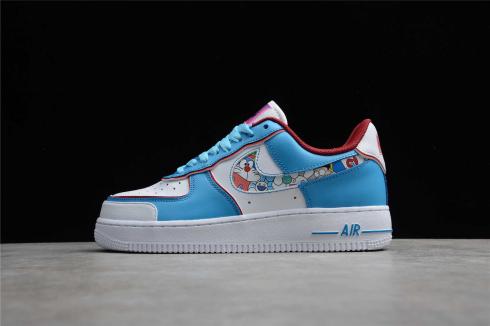 Nike Air Force 1 07 Low x Doraemon Biru Putih Merah BQ8988-106