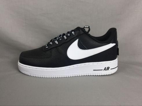 Sepatu Kasual Nike Air Force 1'07 Lv8 NBA Hitam Putih 823511-007