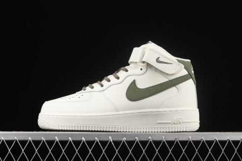 Nike Air Force 1 07 Mid White Green Sko LZ6819-608