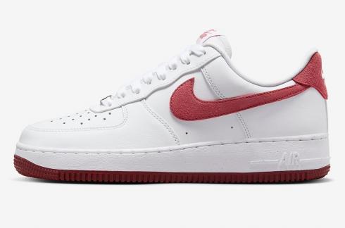 Nike Air Force 1 07 Valentinstag 2024 Weiß Team Red Dragon Red FQ7626-100