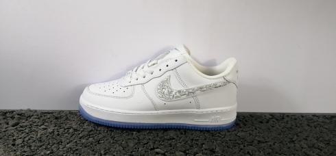 Nike Air Force 1'07 White Silver Shoes 315122-101