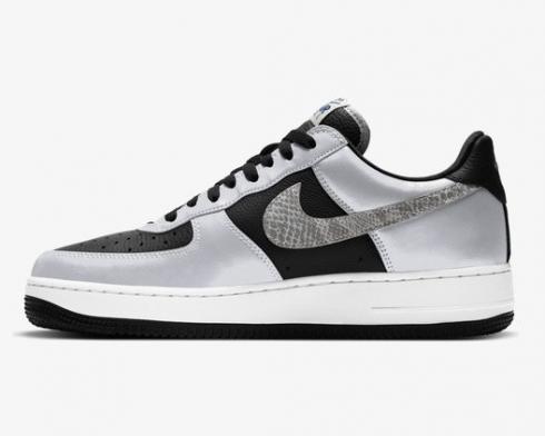 Nike Air Force 1 3M Snake 2021 Black White Silver Shoes DJ6033-001