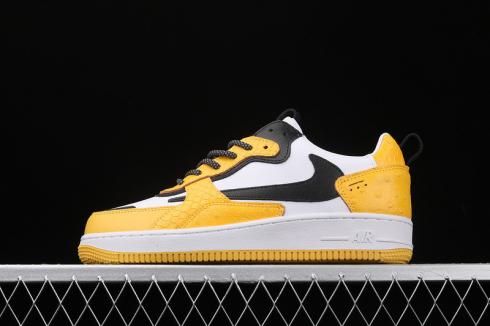 męskie buty do biegania Nike Air Force 1 AC żółto-biało-czarne 630939-710