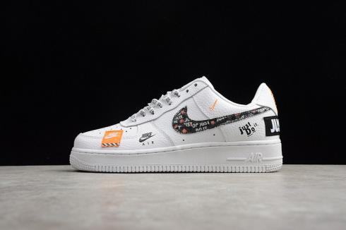 Nike Air Force 1 JDI Prm GS Just Do It 橘白全黑 AO3977-100