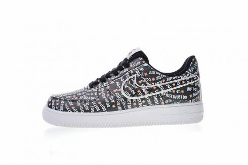 Nike Air Force 1 Jdi Prm GS Just Do It 橙白全黑 AO3977-001