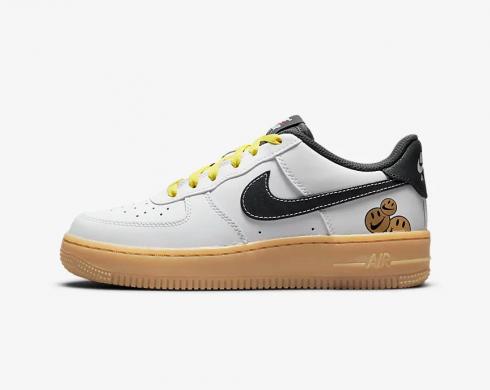 Nike Air Force 1 LV8 GO The Extra Smile White Yellow Strike Gum Light Brown DO5854-100