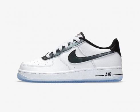 Nike Air Force 1 LV8 GS Remix Pack Putih Murni Platinum Metalik Perak Hitam DB2016-100