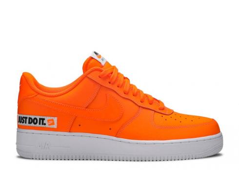 Nike Air Force 1 Low 07 Lv8 Just Do It 橙白全黑 AO6296-800