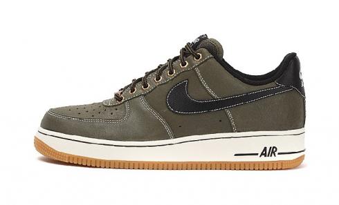 Nike Air Force 1 Low Athletic Shoes Olive Negro Marrón 488298-206