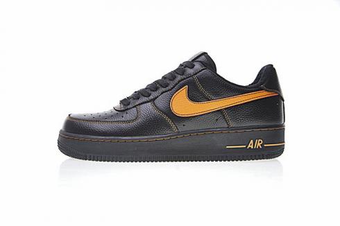 Nike Air Force 1 Low Black Orange Mens Running Shoes 820268-001