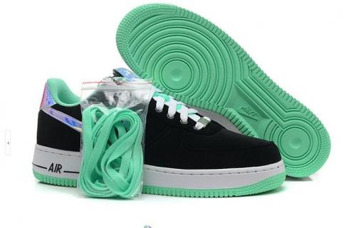 Nike Air Force 1 Low Black Shiny Green Glow 488298-080