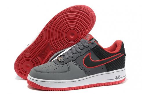 Nike Air Force 1 Low Noir Wolf Gris Challenge Rouge Blanc 488298-036