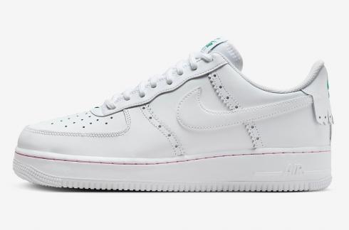 Nike Air Force 1 Low Brogue Bianche Medie Soft Rosa Malachite HF1937-100
