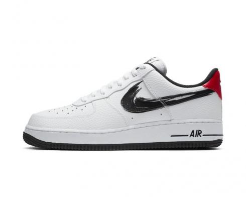 Nike Air Force 1 Low Brushlines Swoosh 白色大學紅黑色 DA4657-100