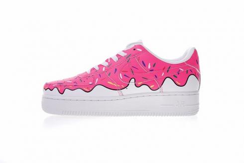 Nike Air Force 1 Low Canvas AF1 Donuts Ice Cream Branco Rosa 596728-818