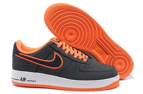 Nike Air Force 1 Low Gris oscuro Naranja Zapatos casuales 488298-012