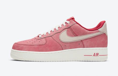 Nike Air Force 1 Low Dusty Red Suede White Shoes DH0265-600
