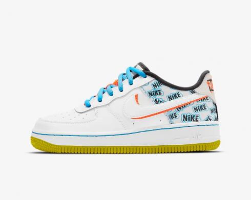 Nike Air Force 1 Low GS Back To School Bianche Hyper Crimson Bright Cactus CZ8139-100