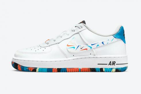 Nike Air Force 1 Low GS White Multicolor Swooshes DM7597-100