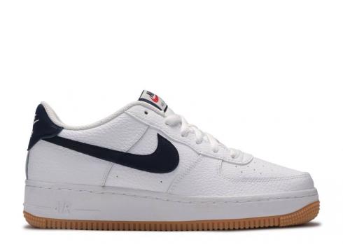 Nike Air Force 1 Low Gs White Obsidian University Red CI1759-100