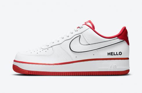 Nike Air Force 1 Low Hello White University Red Black CZ0327-100
