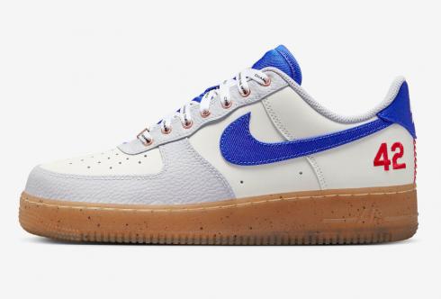 Nike Air Force 1 Low Jackie Robinson Sail Racer Blue Neutral Grey University Red FN1868-100