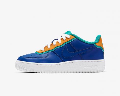 Nike Air Force 1 Low LV8 GS dubbellaags Indigo Force Canyon Gold BV1084-400
