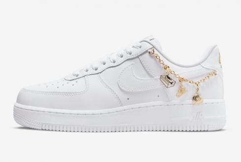 Nike Air Force 1 Low LX Lucky Charms Blanc Métallique Or Plat Or DD1525-100