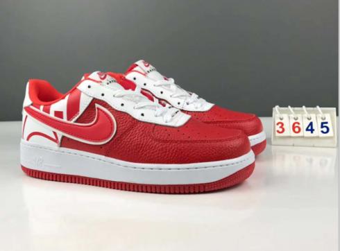 Nike Air Force 1 Low Lifestyle Chaussures Rouge Blanc