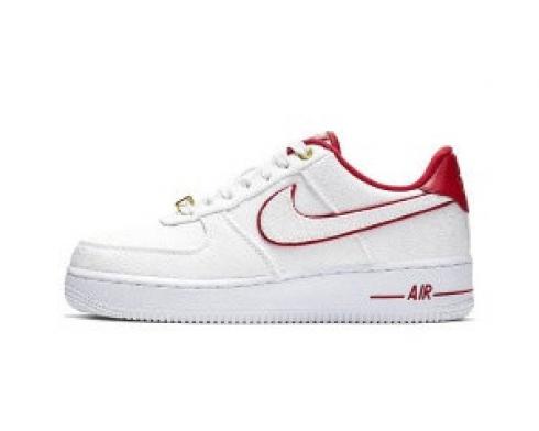 รองเท้าผู้หญิง Nike Air Force 1 Low Lux สีขาวสีแดง 898889-101