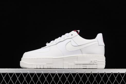 Nike Air Force 1 Low Pixel White Red Running Shoes DK6649-105