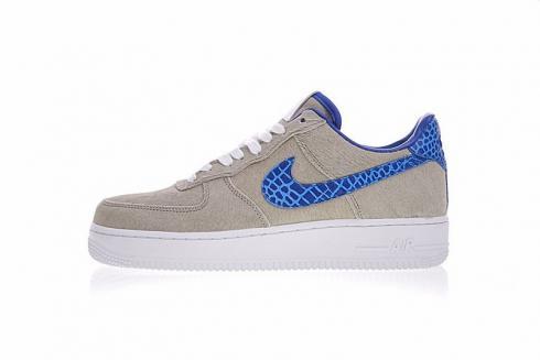 Nike Air Force 1 Low Pony White Blue Metallic Croc AO8111-100
