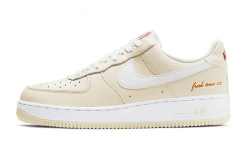 Nike Air Force 1 Low Popcorn Coconut Milk White University Red CW2919-100