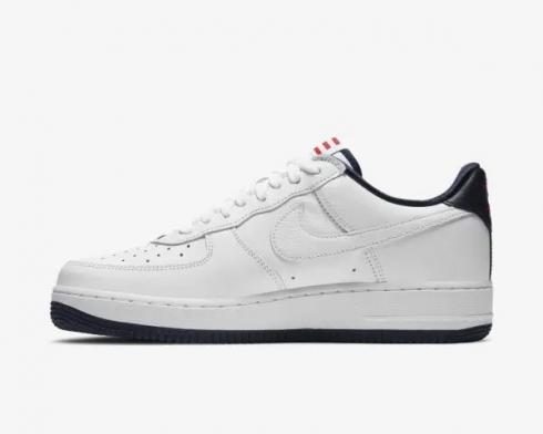 Nike Air Force 1 Low QS Puerto Rico True White Obsidian Comet Red CJ1386-100