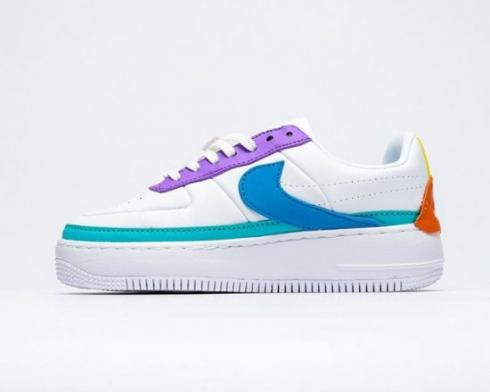 Nike Air Force 1 Low Shadow Blanc Violet Vert Chaussures AO1222-200