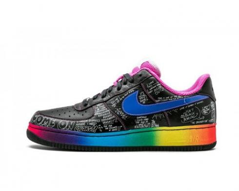 Boty Nike Air Force 1 Low Supreme Colette X Busy P Black Varsity Royal 318985-041