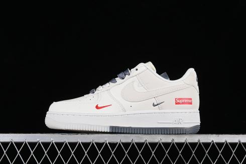 Nike Air Force 1 Low Supreme Off White Grey Red XZ6188-005