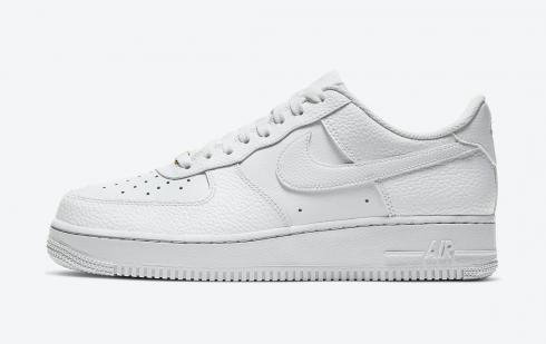 Nike Air Force 1 Low Triple White Metallic Gold Shoes CZ0326-101