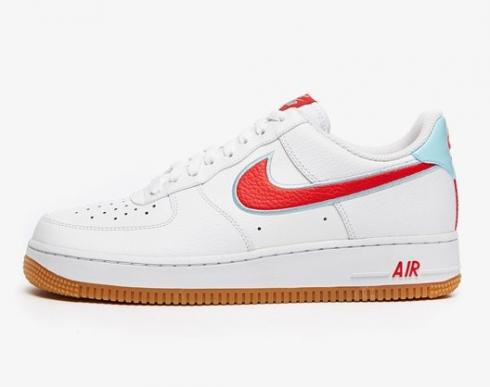 Nike Air Force 1 Low White Chile Red Glacier Ice Shoes DA4660-101